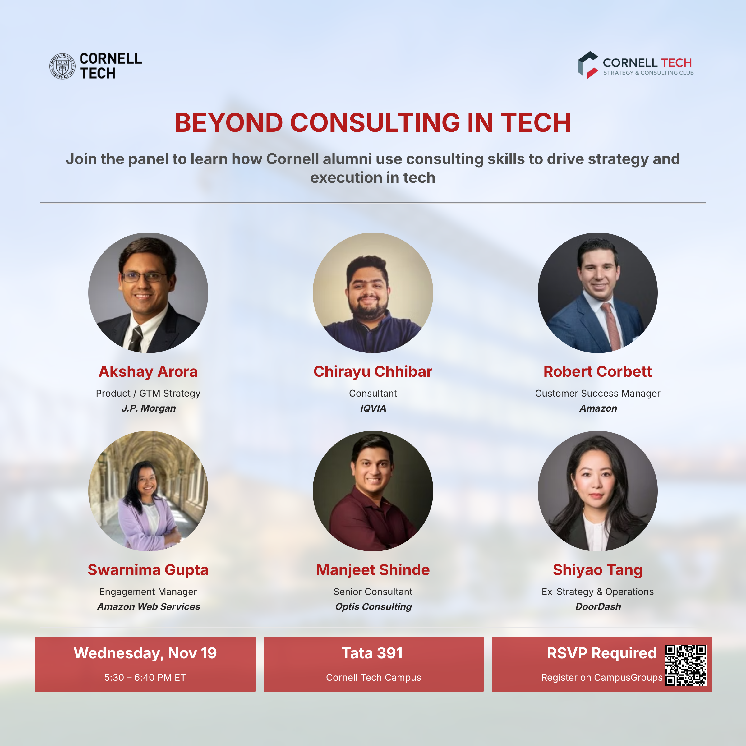 Beyond Consulting in Tech Panel